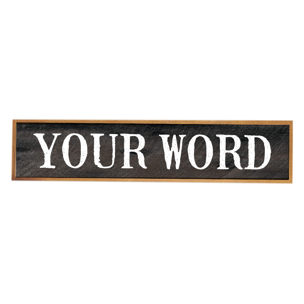 Distressed Black Personalized Barn Wood Sign