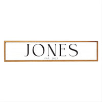 Family Name Established White Personalized Barn Wood Sign