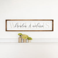 Wedding Script Personalized Barn Wood Sign