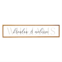Wedding Script Personalized Barn Wood Sign