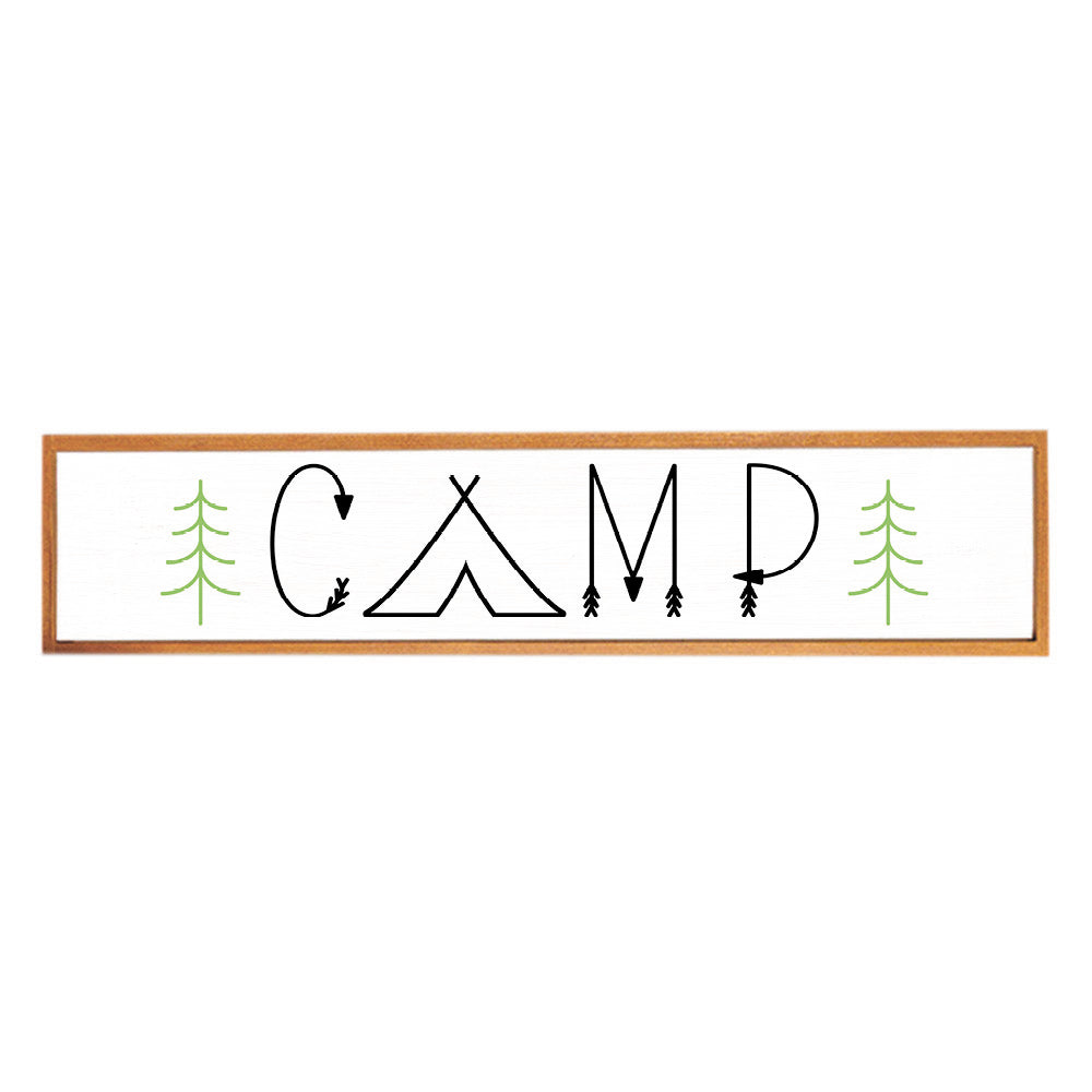 Framed Camp Tent Barnwood Sign