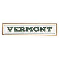 Vermont White Bordered Barn Wood Sign