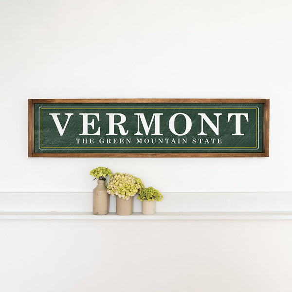Vermont Green Mountain State Barn Wood Sign