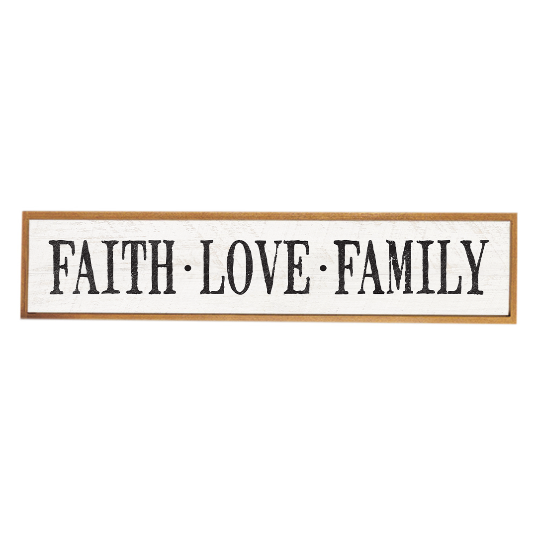 Faith Love Family Barnwood Sign