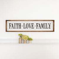 Faith Love Family Barnwood Sign
