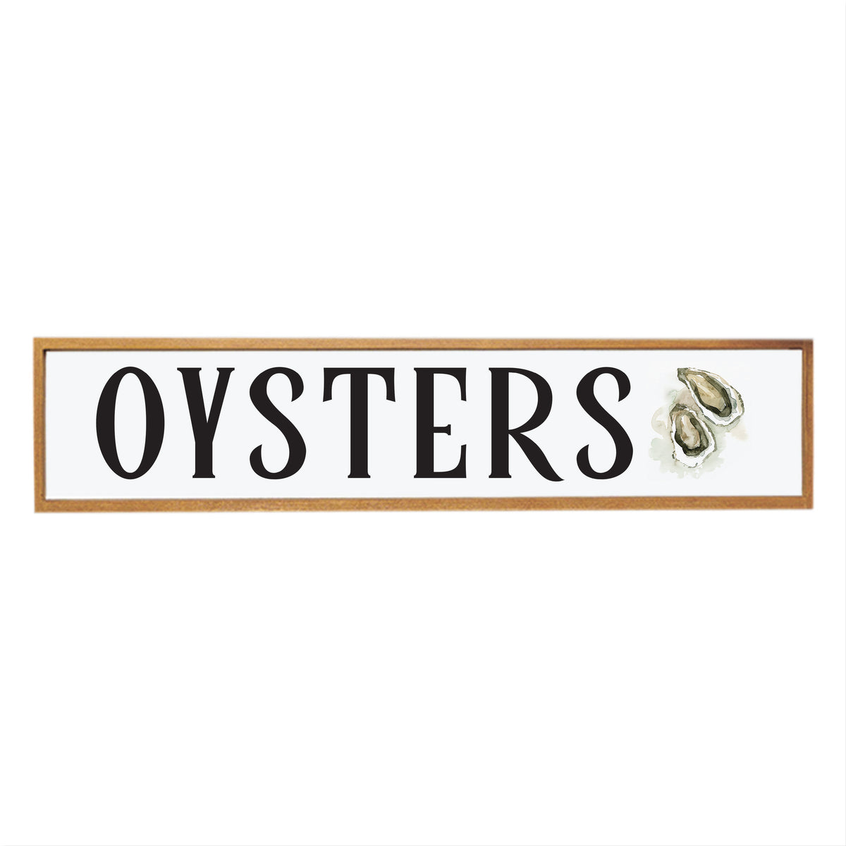 Watercolor Oysters Barn Wood Sign