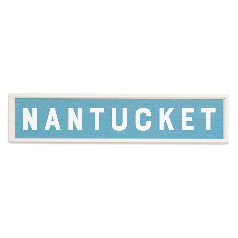 Bold Surf Blue Personalized Barn Wood Sign
