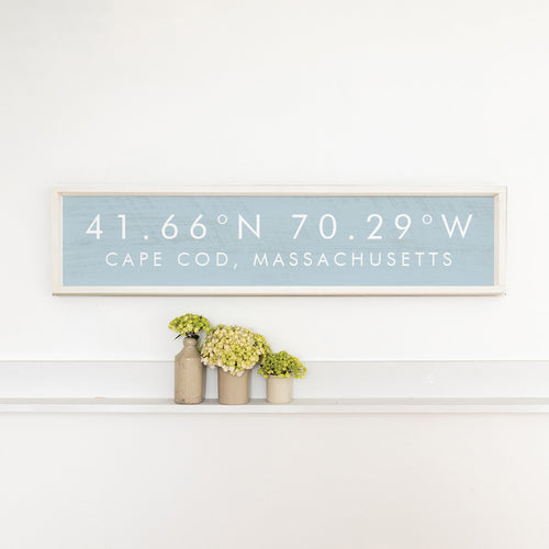 Modern Coordinates Personalized Barn Wood Sign
