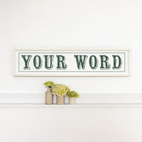 Vintage White and Green Bordered Personalized Barn Wood Sign