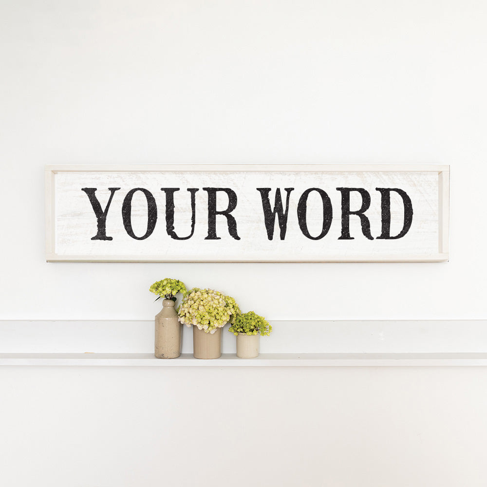 Distressed White Personalized Barn Wood Sign