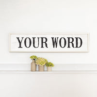 Distressed White Personalized Barn Wood Sign