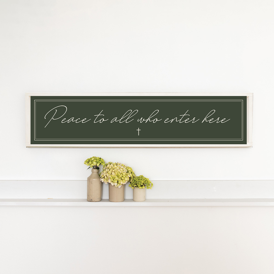 Pease To All Barnwood Sign