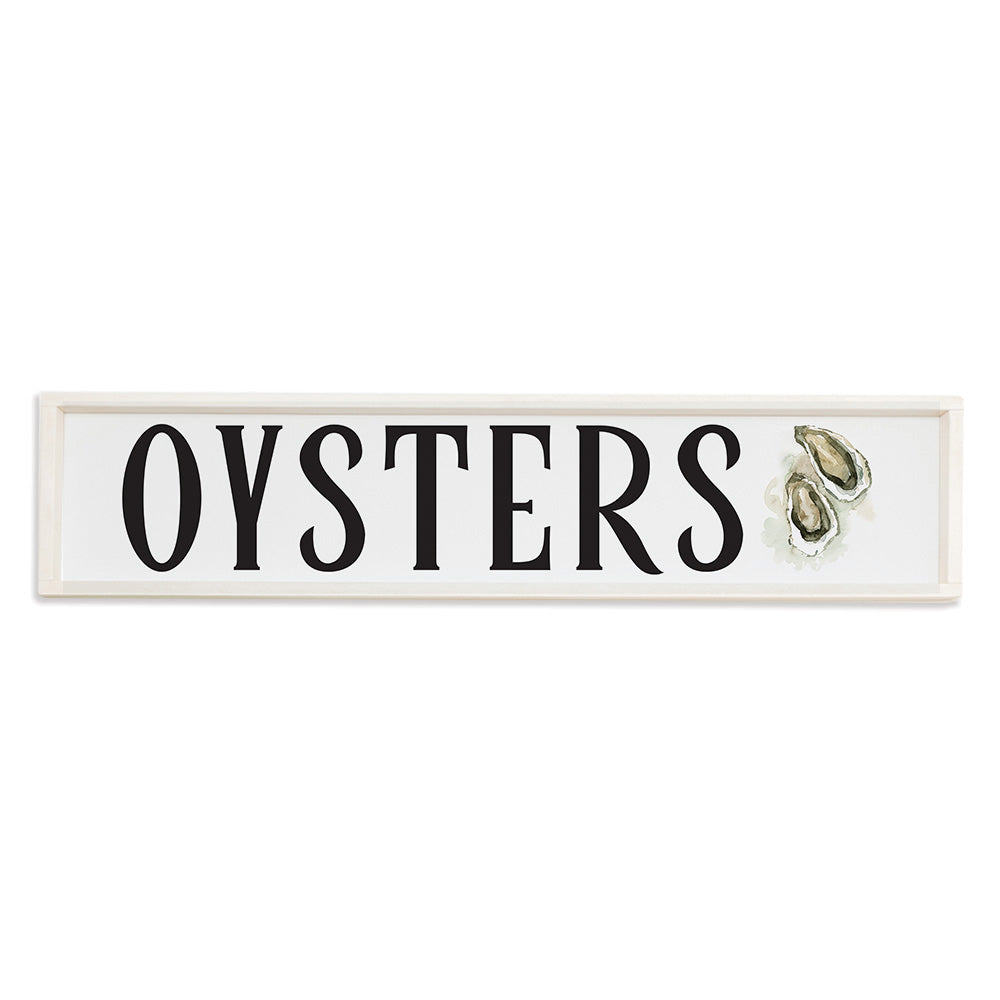 Watercolor Oysters Barn Wood Sign