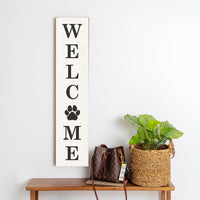 Paw Welcome Barn Wood Sign