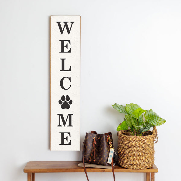 Paw Welcome Barn Wood Sign