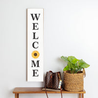 Sunflower Welcome Barn Wood Sign