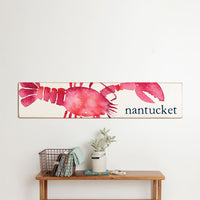 Lobster Watercolor Personalized Barn Wood Sign