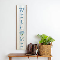 Blooming Hydrangea Welcome Barn Wood Sign