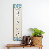 Hello Spring Hydrangea Bloom Barn Wood Sign