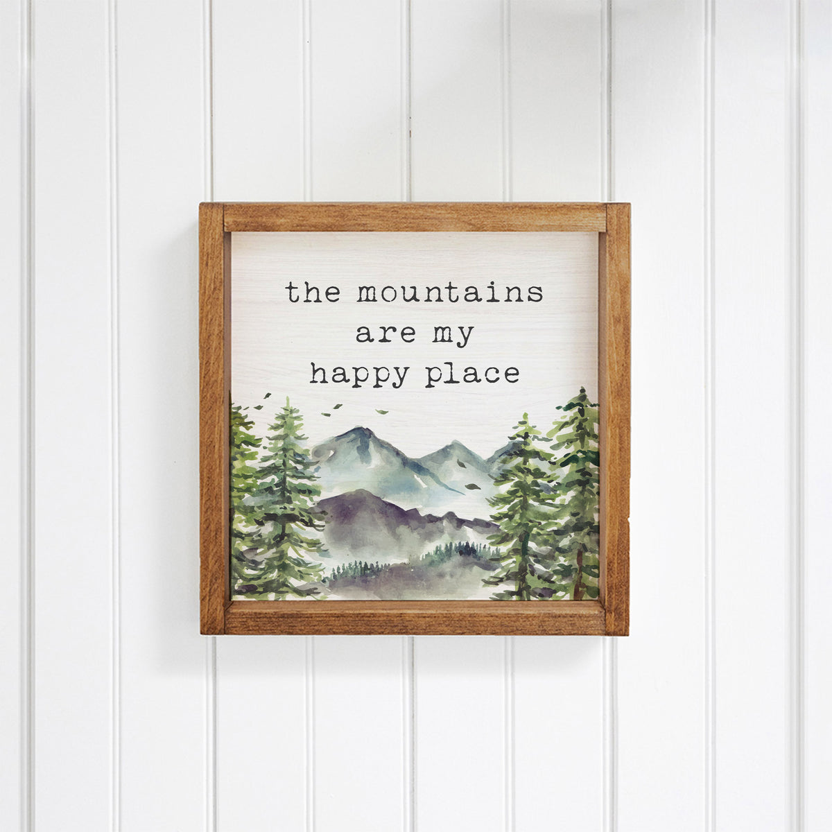 The Mountains Are My Happy Place Wall Art