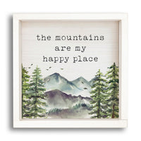 The Mountains Are My Happy Place Wall Art