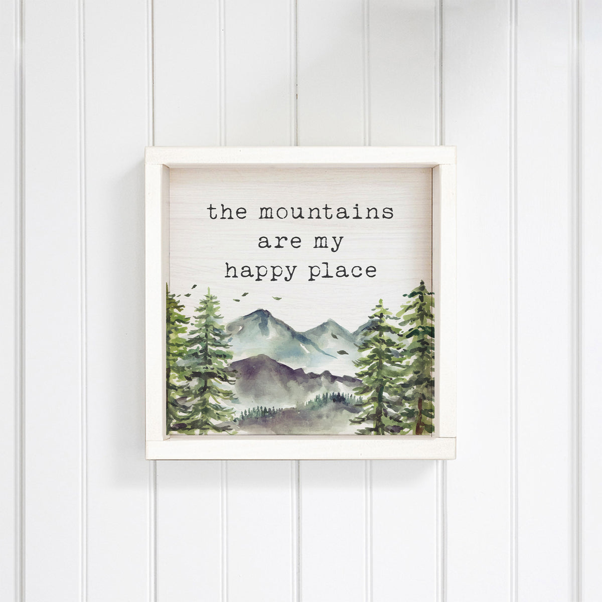 The Mountains Are My Happy Place Wall Art