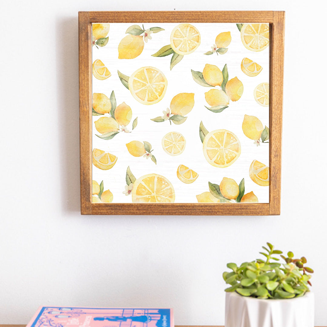 Watercolor Lemons 12" x 12" Wall Art