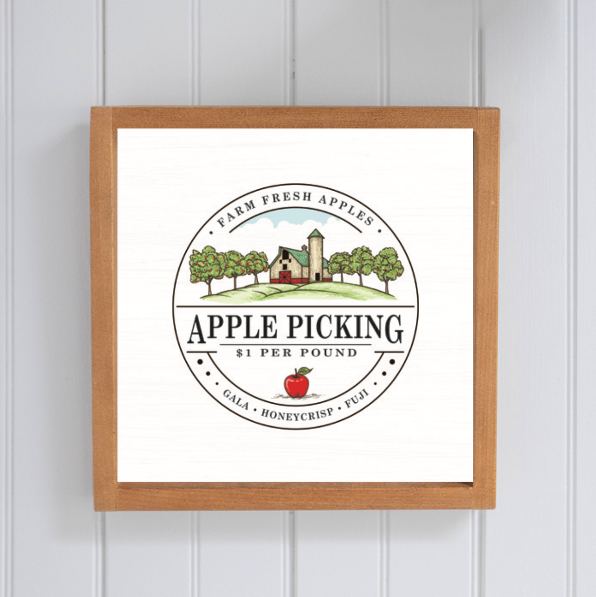 Apple Picking 12" x 12" Wall Art