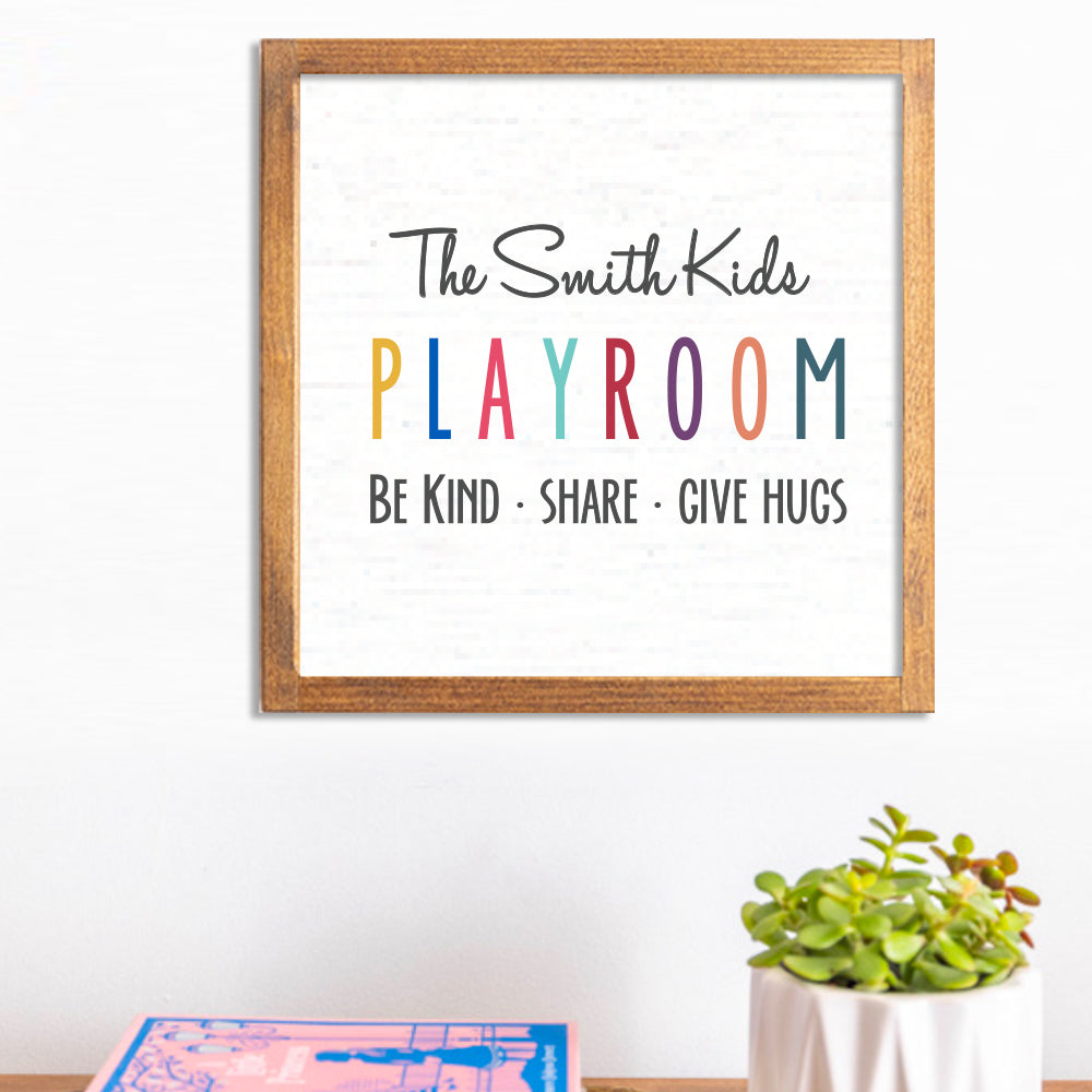 Personalized Playroom 12" x 12" Wall Art