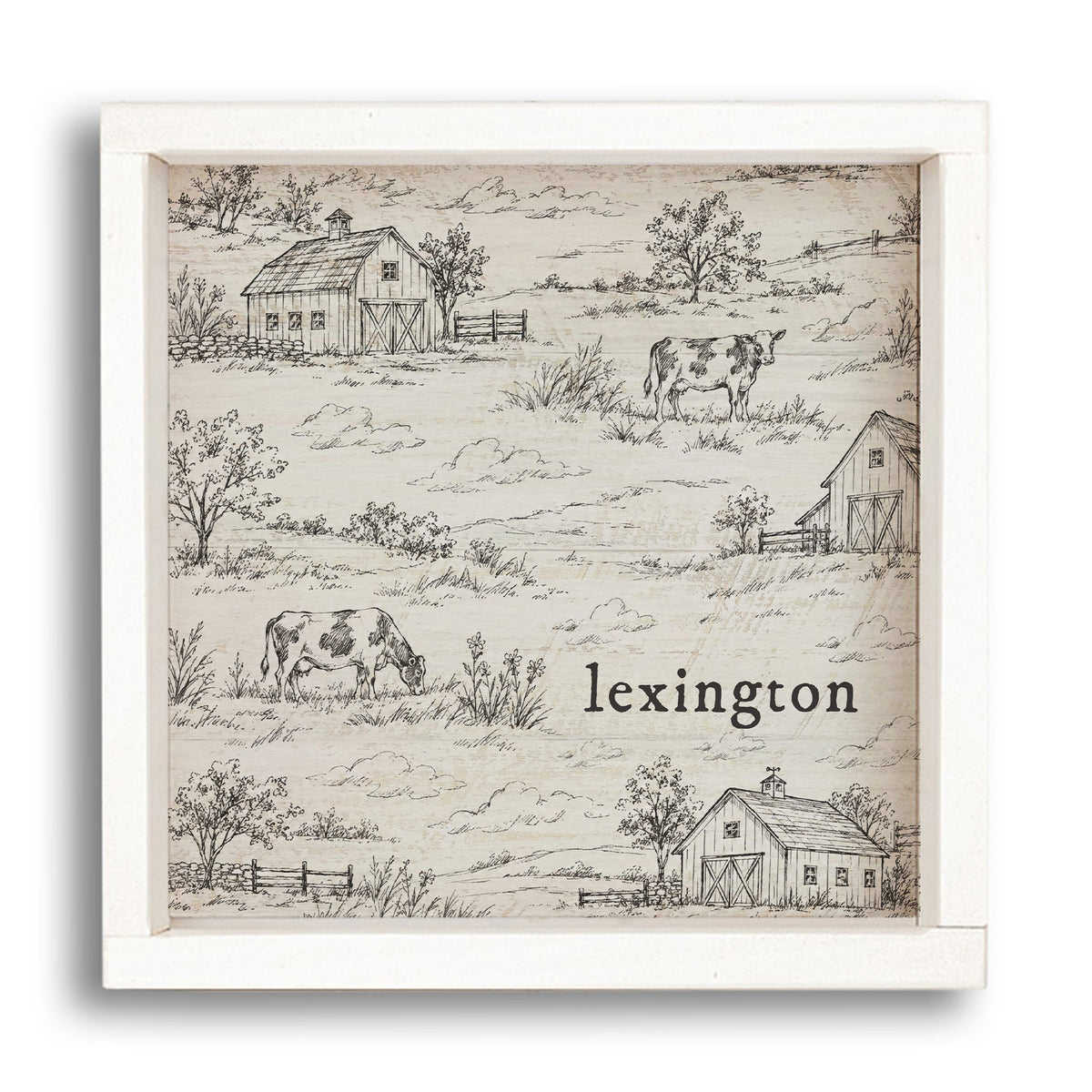 Farm Sketch Personalized Wall Art