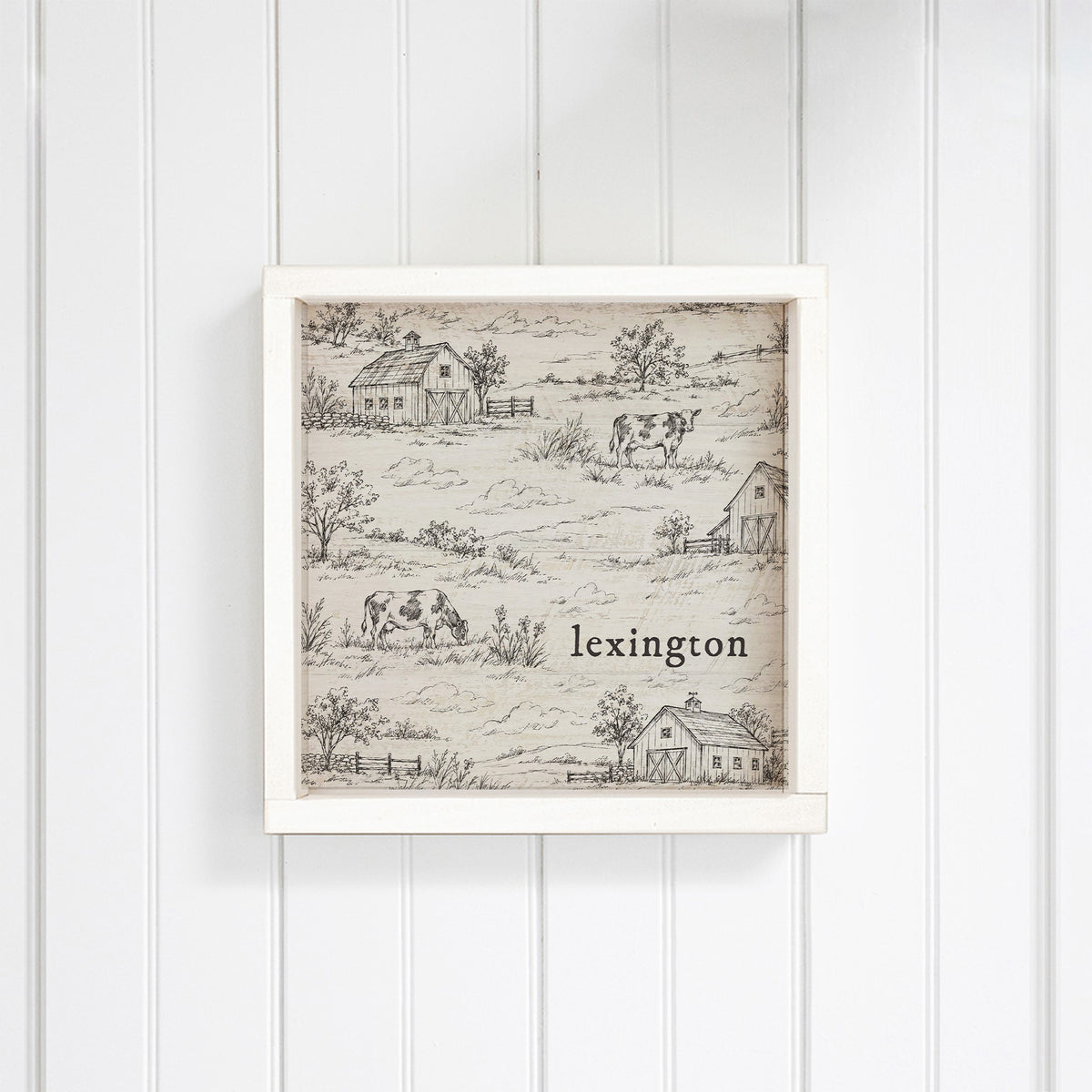 Farm Sketch Personalized Wall Art