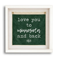 Love You To Personalized Green Vintage Flag Wall Art