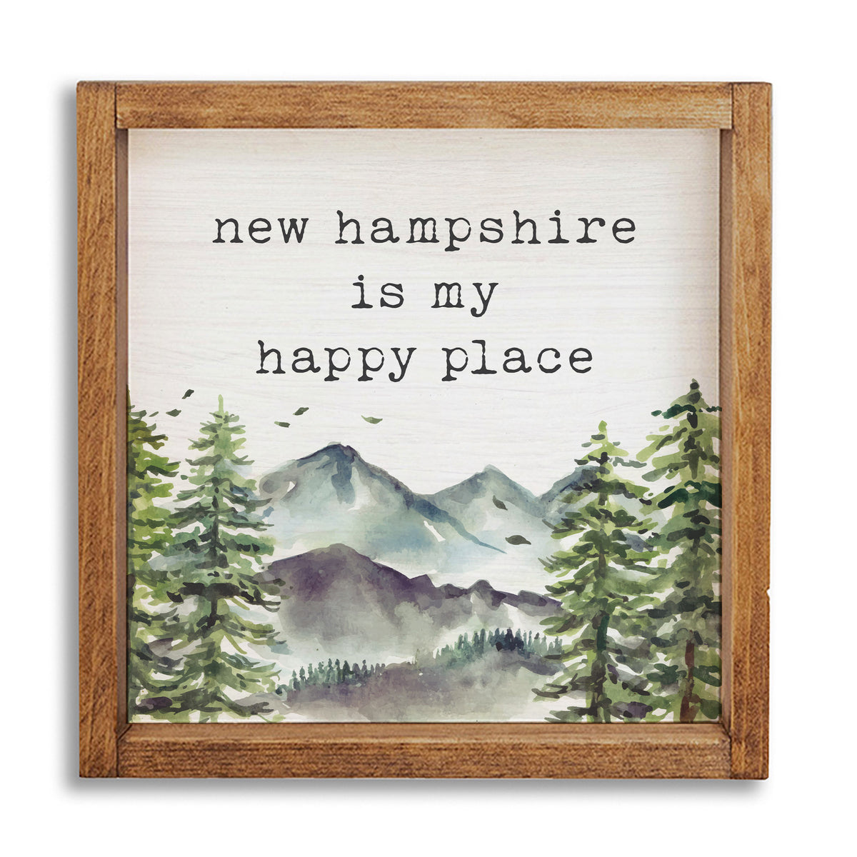 Mountains Happy Place Personalized Wall Art