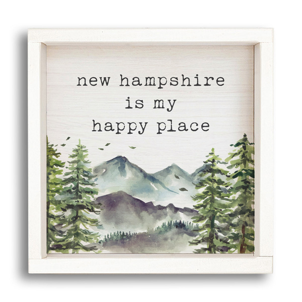 Mountains Happy Place Personalized Wall Art