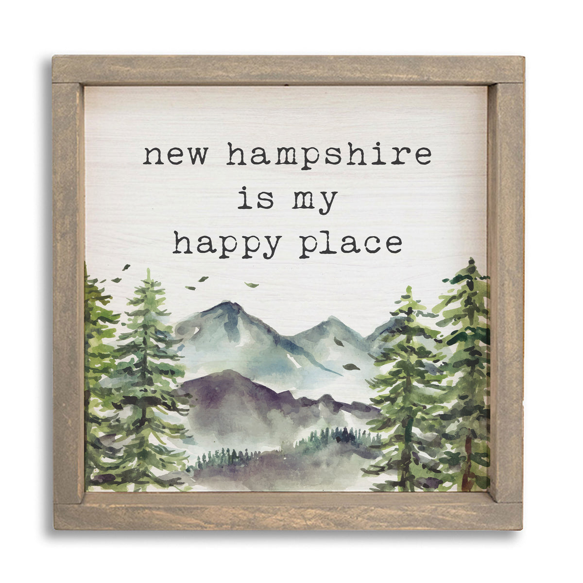 Mountains Happy Place Personalized Wall Art