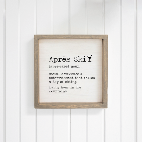 Apres Ski Definition Wall Art