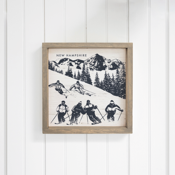 Personalized Retro Ski Run Wall Art