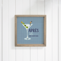 Personalized Apres Ski Martini Wall Art