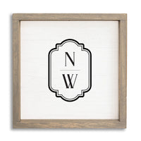 N W Personalized Wall Art 12" x 12"