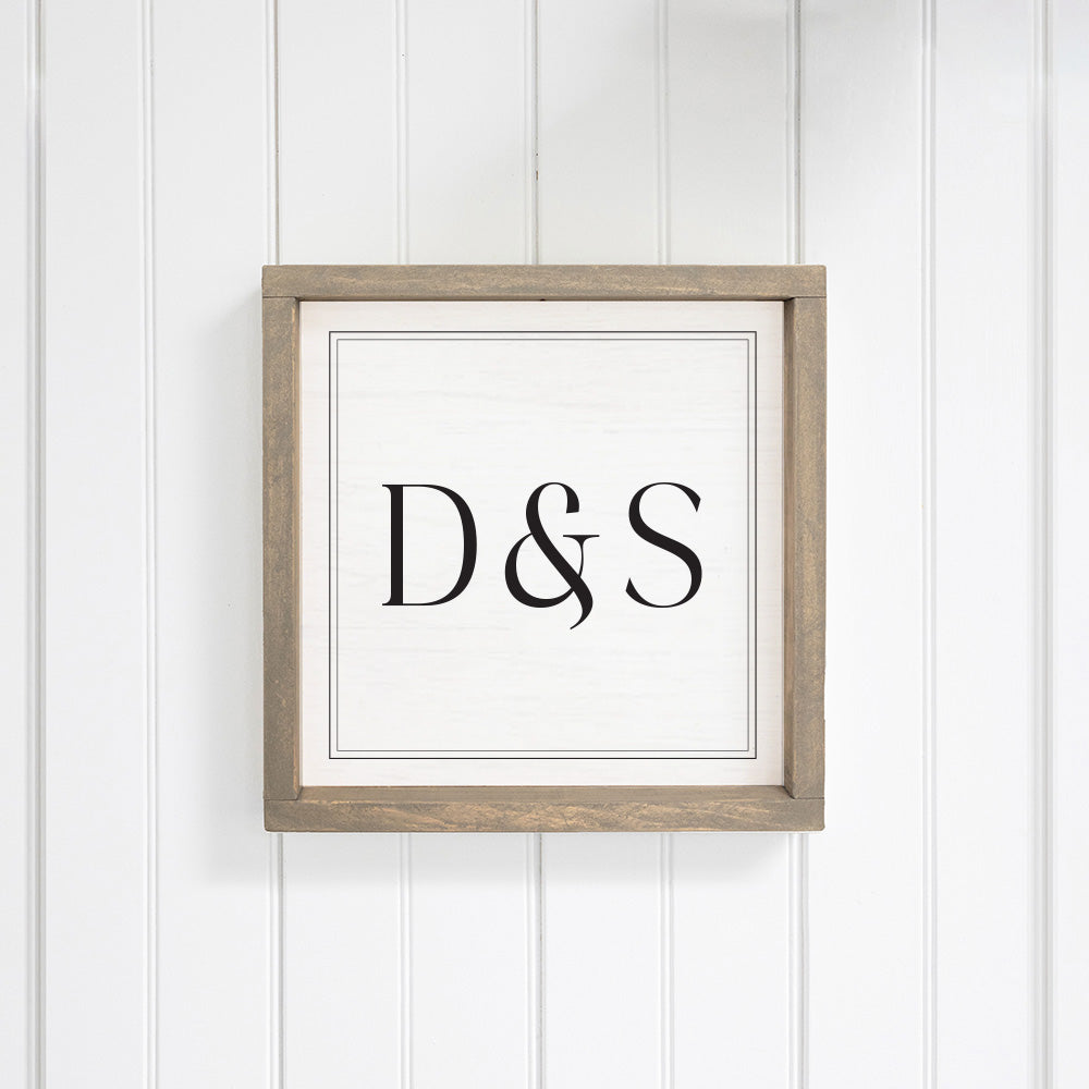 D & S Personalized Wall Art 12" x 12"