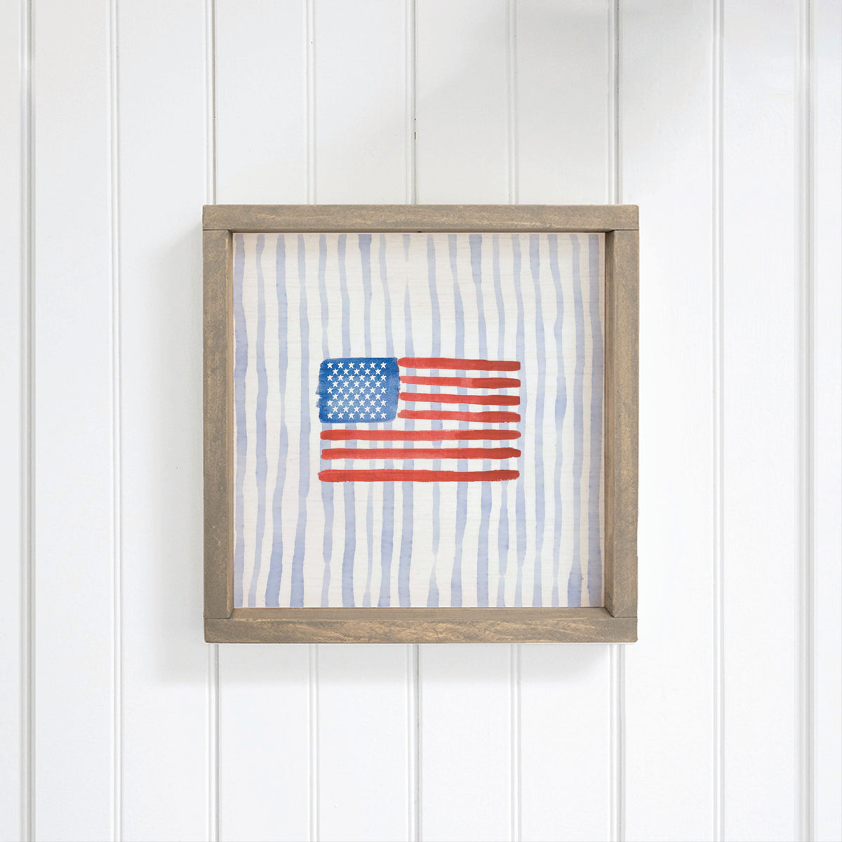 American Flag Watercolor Wall Art