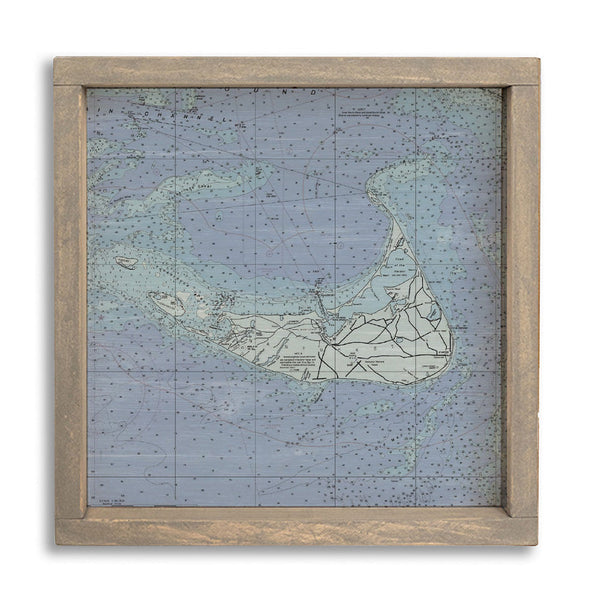 Nantucket Chart Map Wall Art