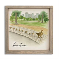 Boston Watercolor Ducklings Wall Art