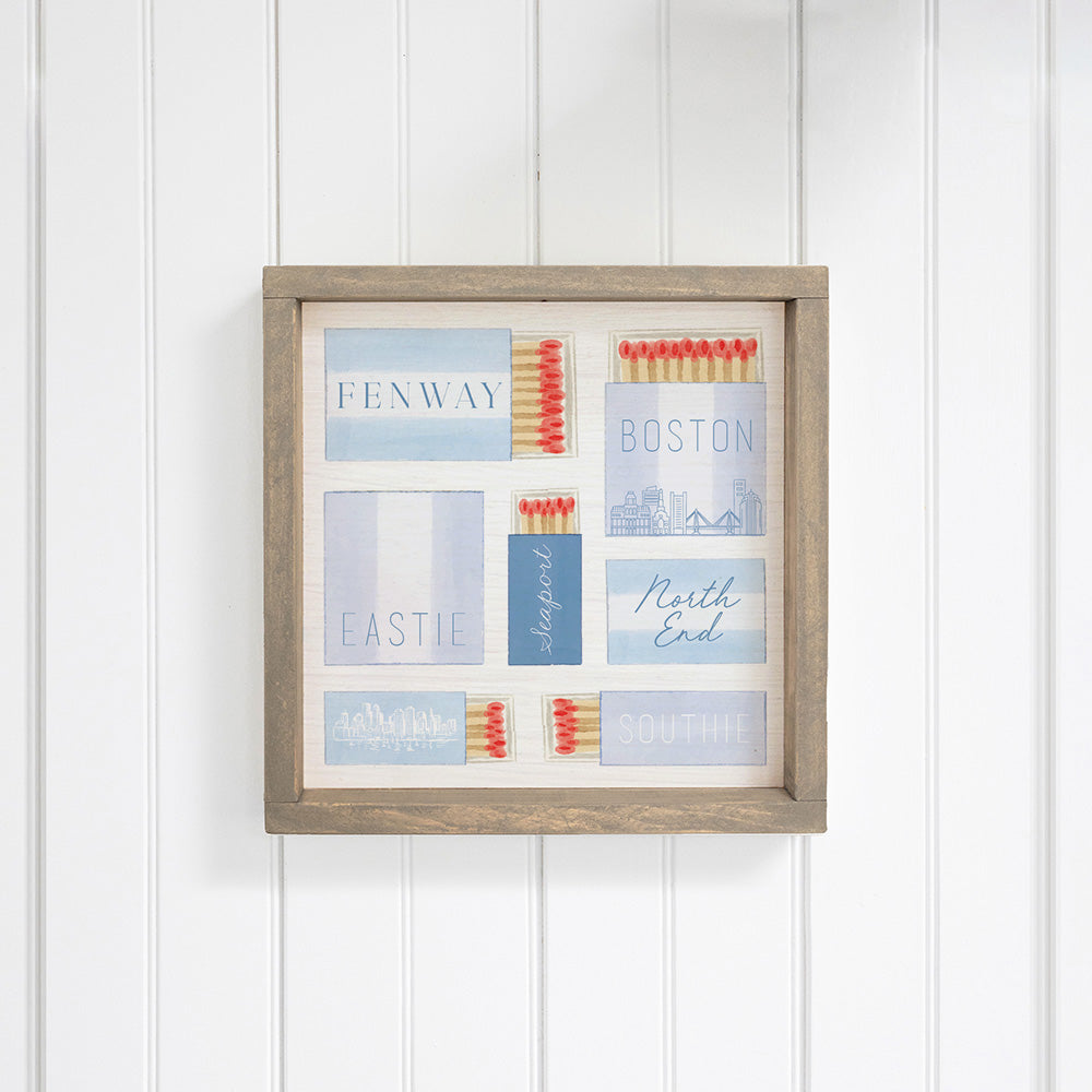 Boston Match Boxes Wall Art