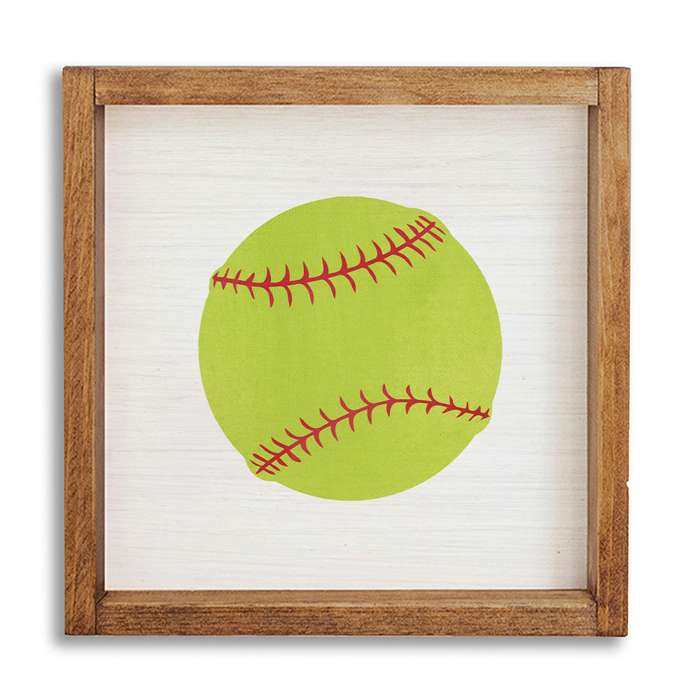 Softball 12" x 12" Wall Art