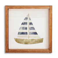 Watercolor Sailboat 12" x 12" Wall Art
