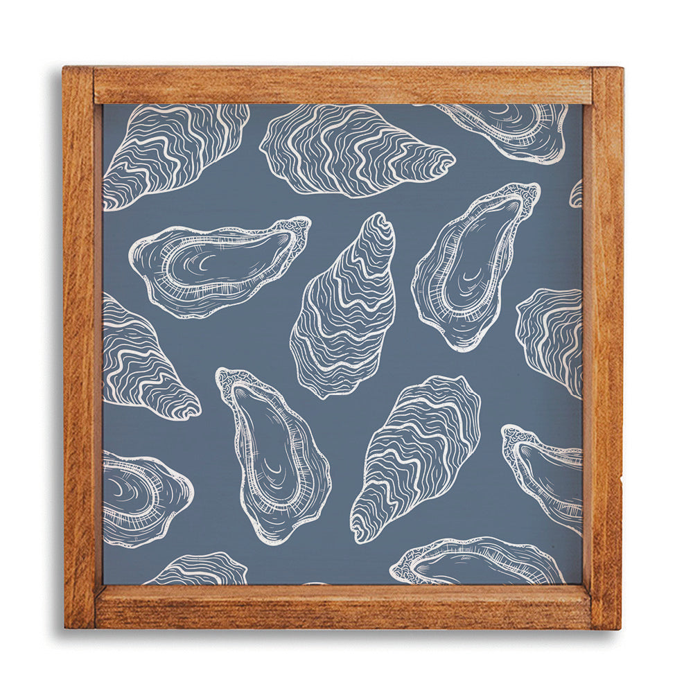 Repeating Oysters 12" x 12" Wall Art