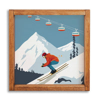 Bluebird Ski Day Wall Art