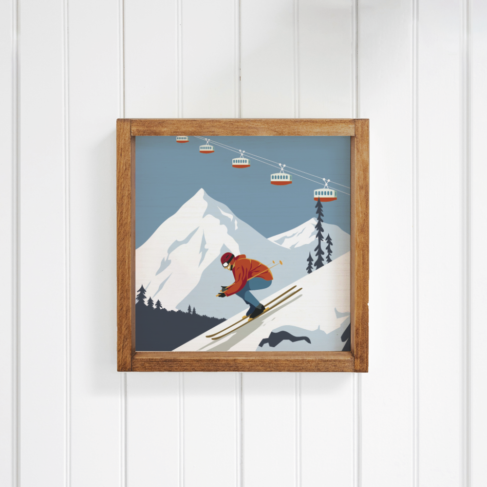 Bluebird Ski Day Wall Art