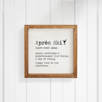 Apres Ski Definition Wall Art